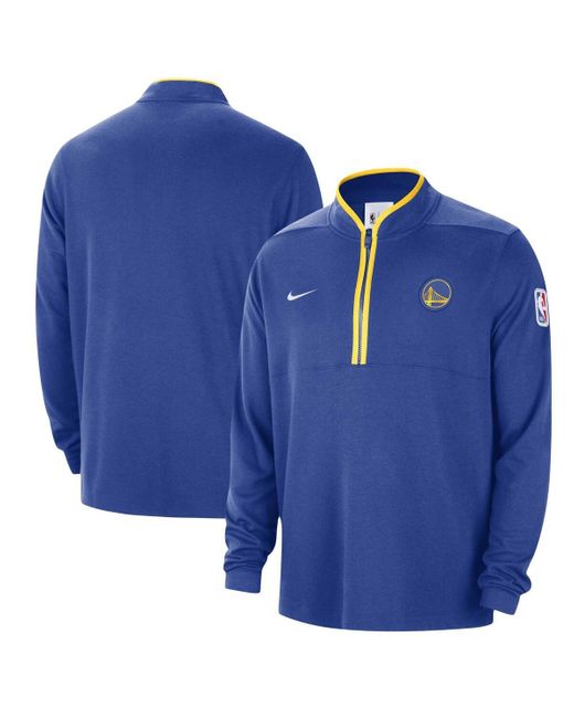 Nike Blue Golden State Warriors Authentic Performance Half-zip Jacket for men