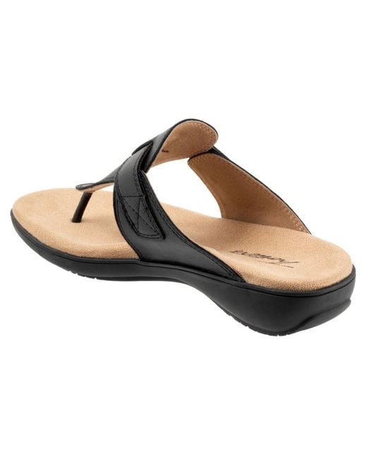 Trotters Black Robin Sandal