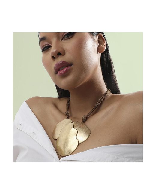 SOH Metallic Cascade Statement Necklace