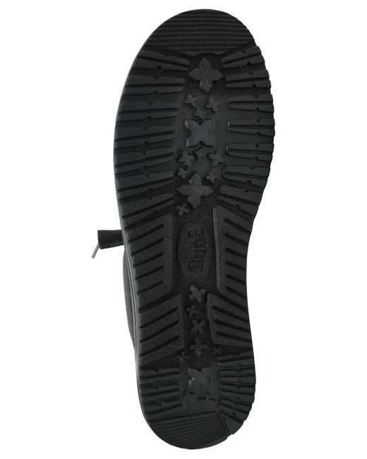 HeyDude Black Wally Stretch Canvas Slip-on Casual Moccasin Sneakers From Finish Line for men