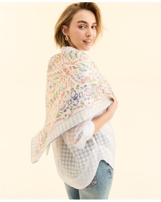 Macy's Natural Flower Show Square Silk Scarf