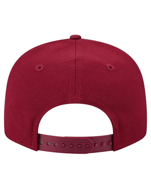 KTZ Red Washington Commanders Core Team Script 9fifty Snapback Hat for men