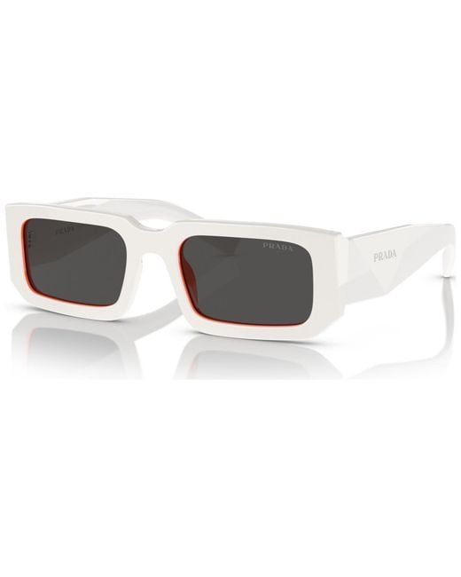 Prada White Sunglasses, Pr 06ys