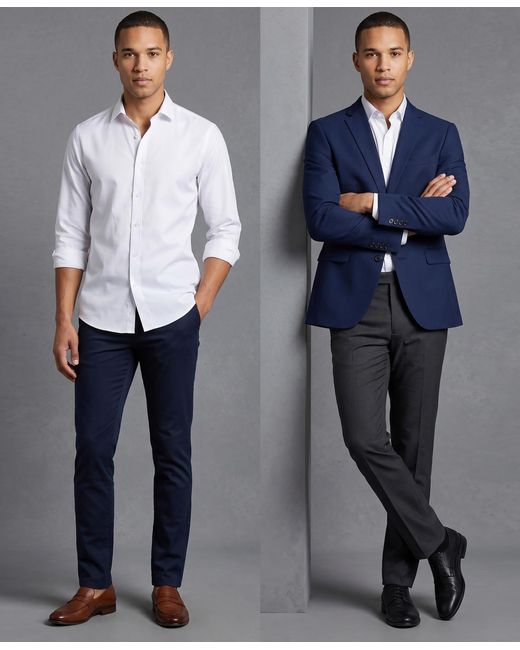 Tom Baine White Performance Stretch Solid Button Down Shirt for men