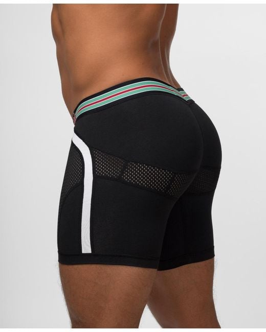 Rounderbum Black Varsity Anatomic Boxer Brief for men