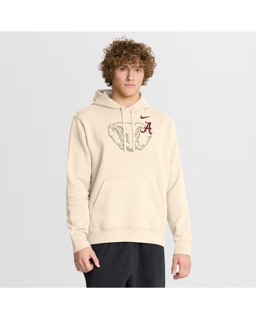 Nike White Alabama Crimson Tide Campus Shadow Hoodie for men
