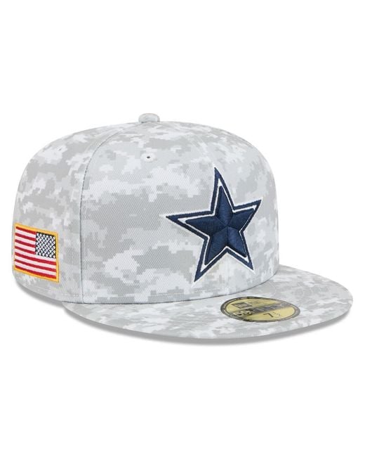 KTZ Blue Dallas Cowboys 2025 Salute To Service Fan Pack 59fifty Fitted Hat for men