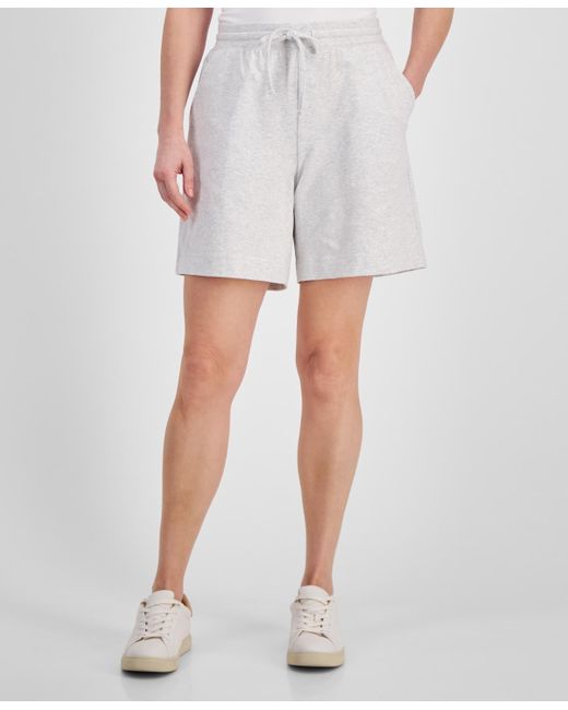 Style & Co. White Mid Rise Sweatpant Shorts