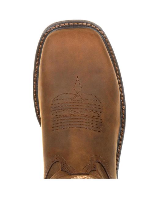 Georgia Boot Brown Carbo-tec Lt Alloy Toe Waterproof Pull-on Boot for men