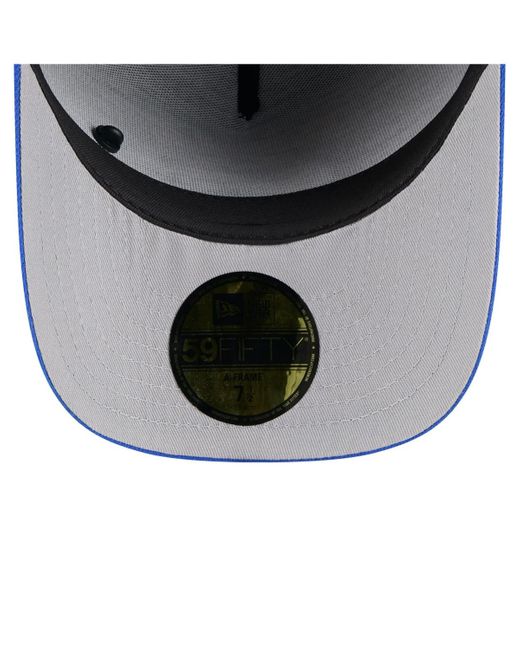 KTZ Blue Black/royal Los Angeles Rams 2025 Nfl Draft On Stage A-frame 59fifty Fitted Hat for men