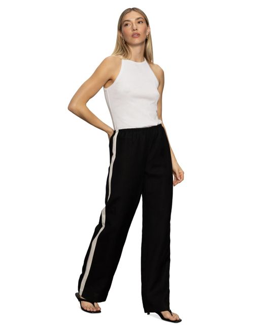 Sanctuary Black Side-striped Casual Track Pants