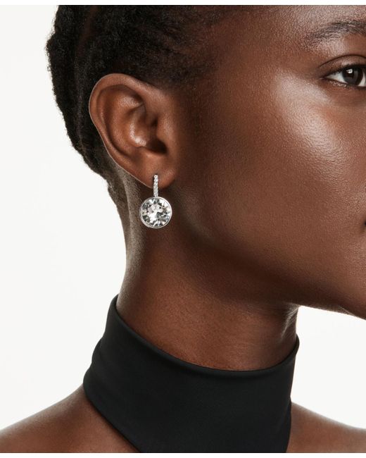 Swarovski White Millenia Rhodium Plated Drop Earrings