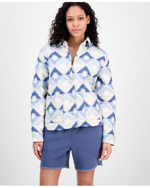 Ugg Blue Quilted Sun Shirt Jacket