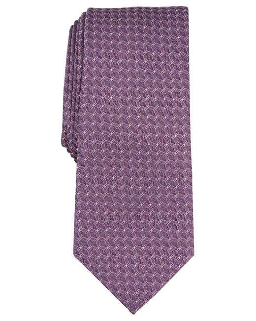 Alfani Purple Moores Geo-pattern Tie for men