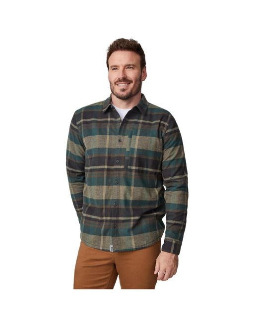 Free Country Green Easywear Ii Fleece Lined Flannel Shirt for men