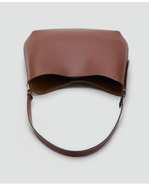 Mango Brown Large Oval Shoulder Bag