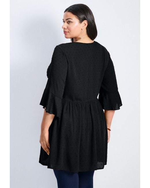 Avenue Black Veronica Dobby Tunic