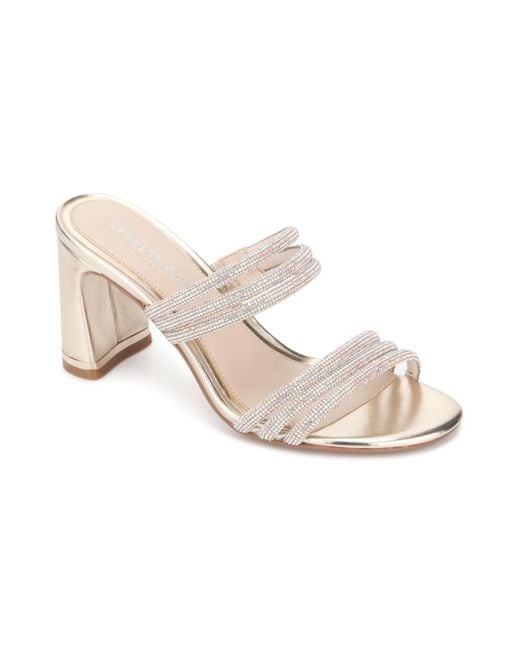 Kenneth Cole Rubber Amelia Flare Jewel Dress Sandals - Lyst