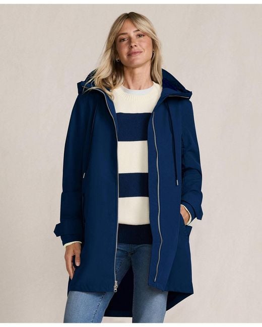 Lands' End Blue Squall A-line Rain Jacket