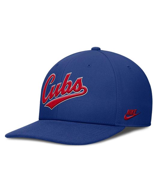 Nike Blue Chicago Cubs Pro Performance Snapback Hat for men
