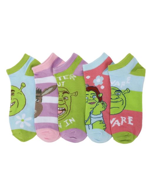 Shrek Green 5-pair Ankle Socks-osfa