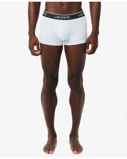 Lacoste White Regular-fit Trunks for men