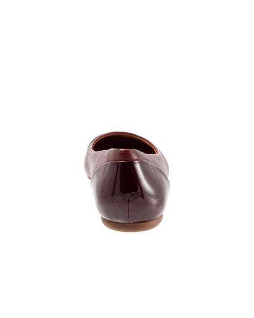 Softwalk® Brown Sonoma Cap Toe Flat