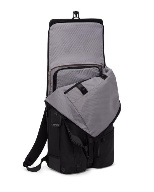 Tumi Black Alpha Bravo Surveillance Backpack for men