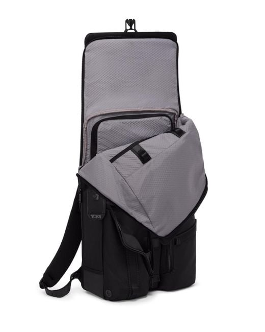 Tumi Black Alpha Bravo Surveillance Backpack for men