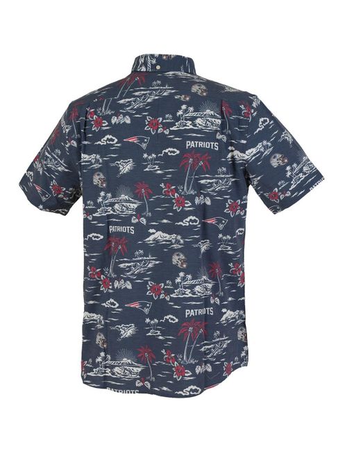 Reyn Spooner Blue New England Patriots Kekai Performance Button-down Shirt for men