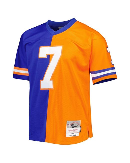 Mitchell & Ness Orange John Elway Royal for men
