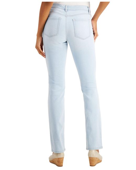Charter Club Denim Petite Lexington Straight-leg Jeans, Created For Macy's  in Blue - Lyst