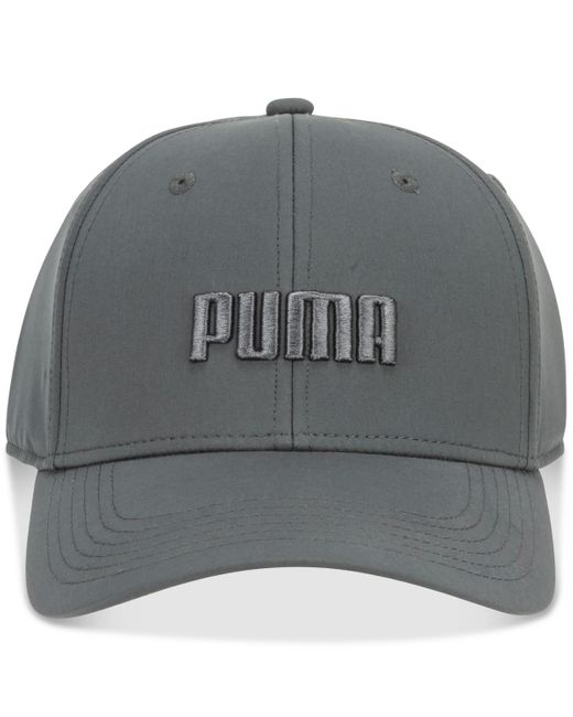 PUMA Gray Evercat Gains Logo Embroidered Stretch-fit Cap for men