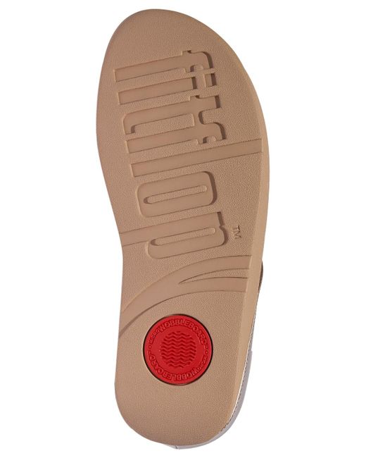 Fitflop Brown Fino Beadie Wedge Sandals