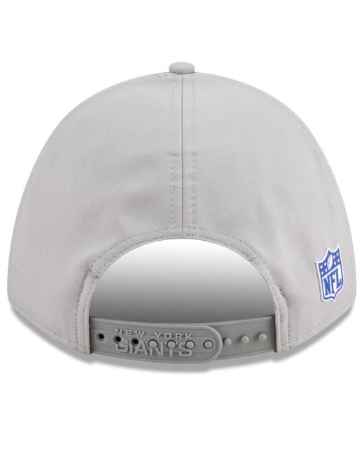 KTZ Gray New York Giants 2025 Sideline M-crown 9forty Adjustable Hat for men