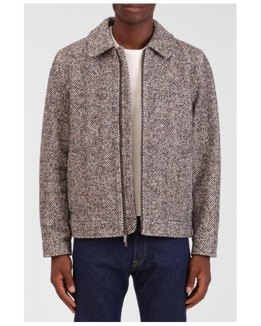 Bagatelle Homme Brown Herringbone Tweed Jacket for men
