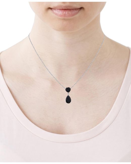 Macy's White Onyx & Diamond Accent 18" Pendant Necklace