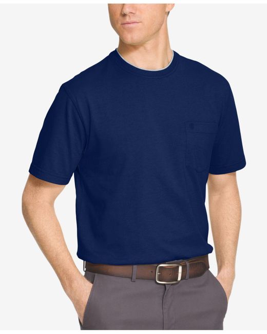 Izod Blue Men's Double Layer Pocket T-shirt for men