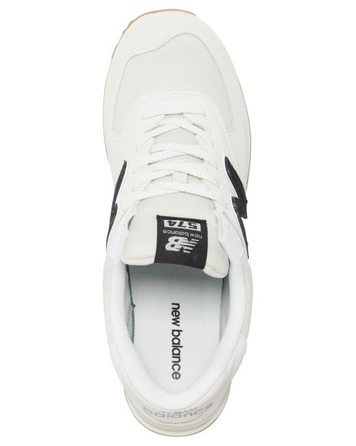 New Balance White 574 Casual Sneakers From Finish Line for men