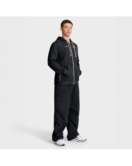 Nike Black Iowa Hawkeyes 2025 Sideline Standard Issue Dri-fit Full-zip Hoodie for men