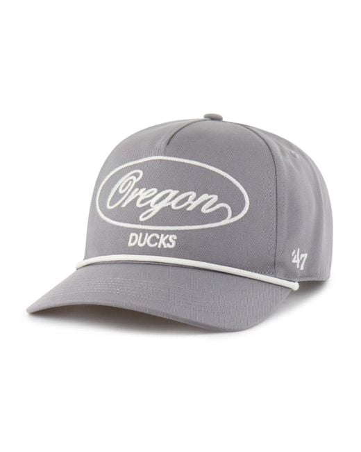 '47 Gray Oregon Ducks Contemporary Basics Foundational Rope Hitch Adjustable Hat for men