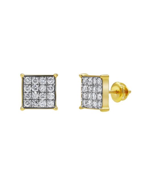 LuvMyJewelry Metallic Vip Room 14k Gold 0.70 Cttw Certified Natural Diamond Stud Earring