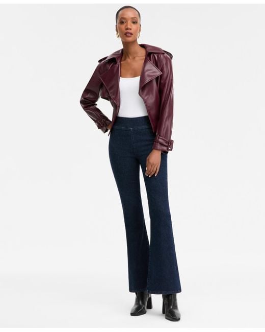 INC International Concepts Women's Blue High-rise Pull-on Flare