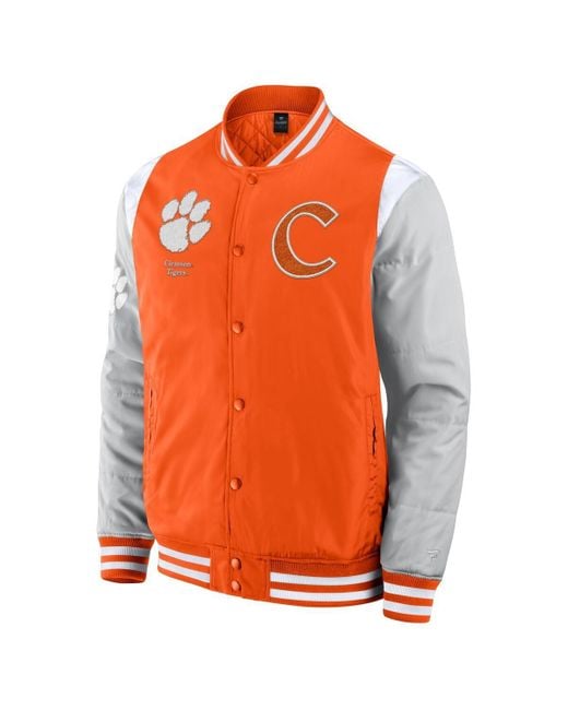 Fanatics Orange Clemson Tigers Elementsâ Elite Full-snap Jacket for men