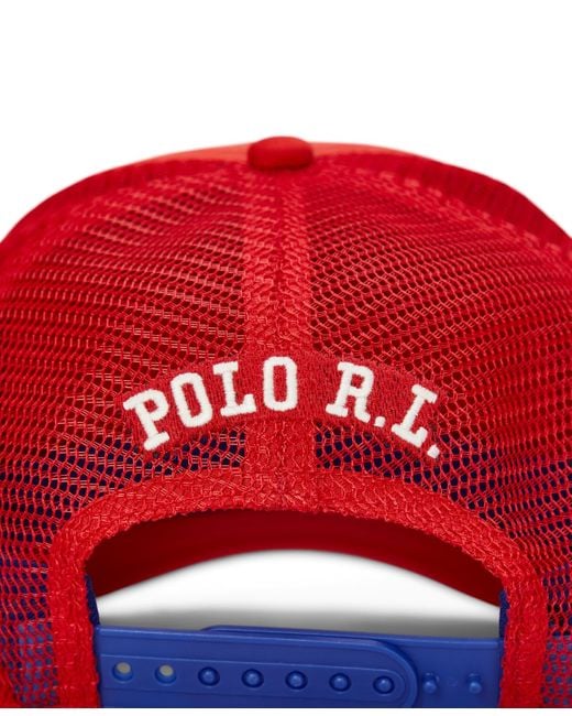 Polo Ralph Lauren Red Paris Foam Trucker Hat for men
