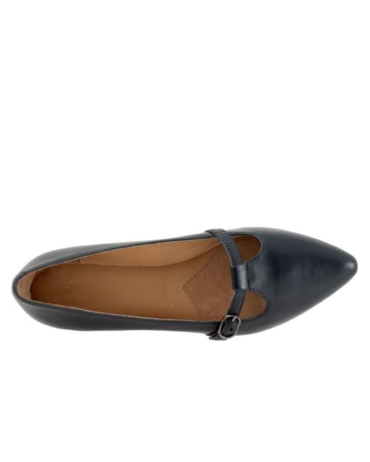 Trotters Blue Evie Flat