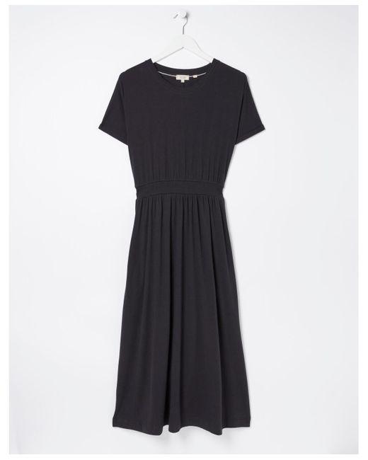 FatFace Black Plus Size Navi Midi Jersey Dress
