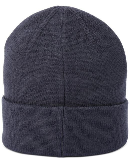 Hunter Blue Play Essential Cuffed Logo Beanie