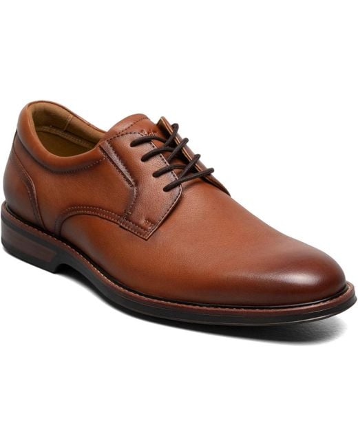 Florsheim Brown Traveler Plain Toe Oxford for men