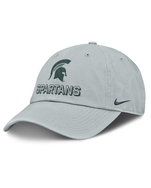 Nike Gray Michigan State Spartans 2025 On-field Club Adjustable Hat for men
